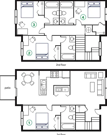The Townhomes at River Club 4x4 Townhome Floor Plan The Townhomes at River Club 4x4 Townhome Floor Plan