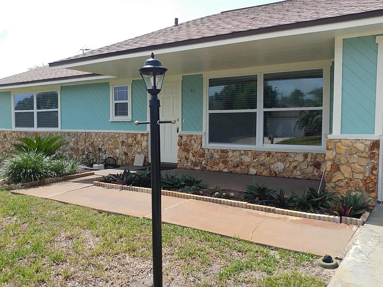 Walkway to front door.