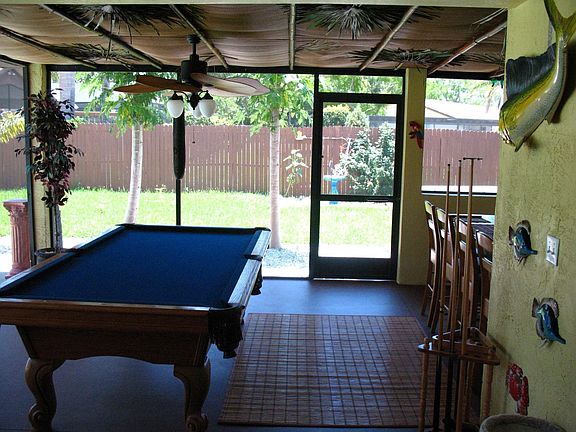 pool table on patio