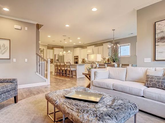Living room into kitchen
