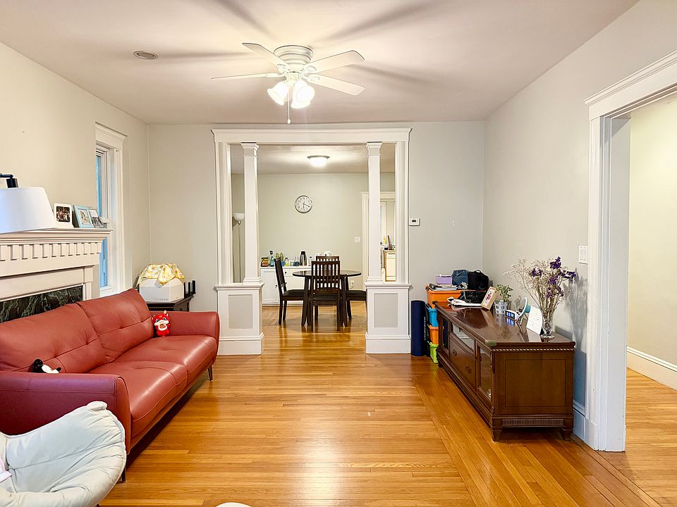 Open floor plan. Living room looking into dining room.