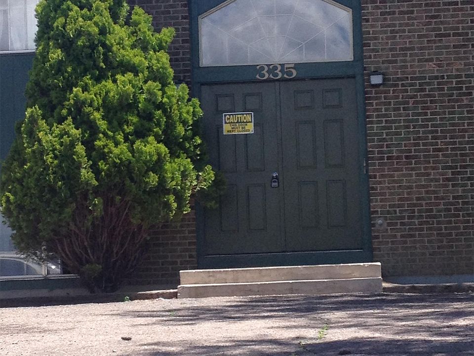 Locked entrance into building