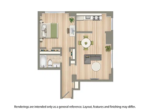 Floor plan 1 Bedroom D