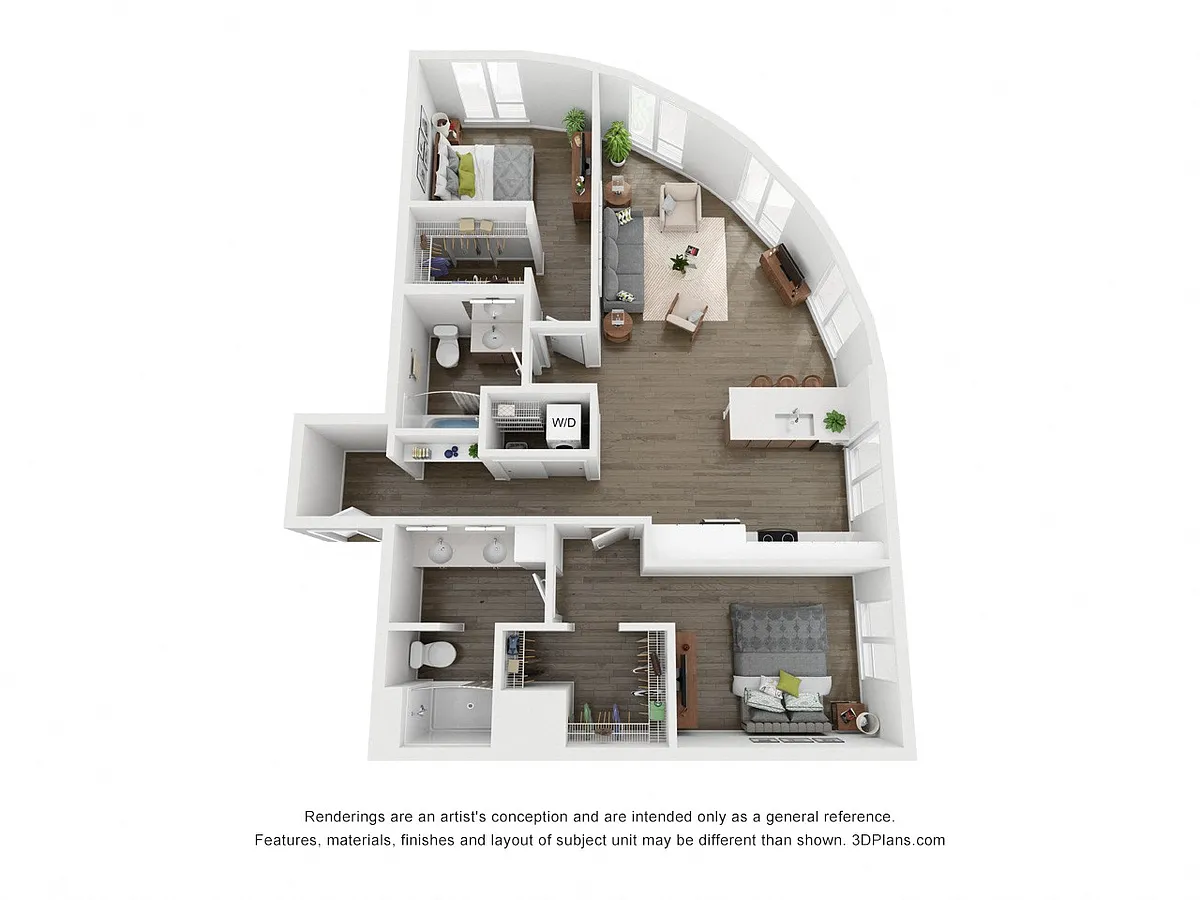 Floor plan Two Bedroom B