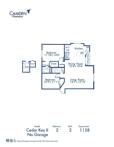 Floor plan Cedar Key II - No Garage