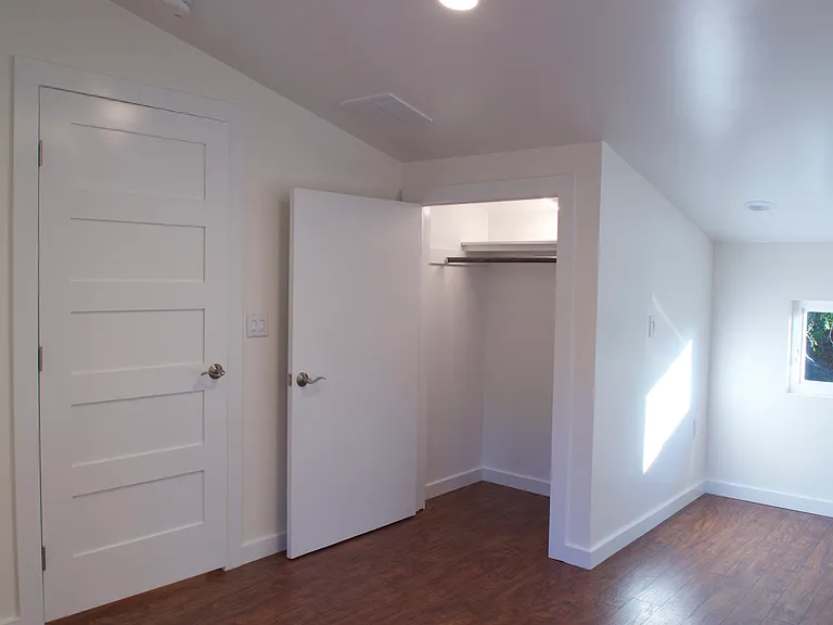 Good size closet in the Second bedroom.