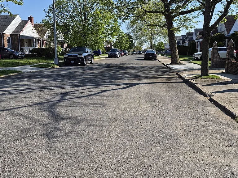 Block with street parking