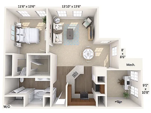 Floor plan A5D-H-Upper