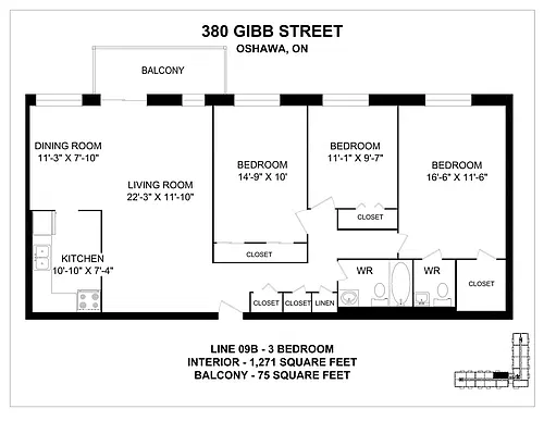 Floor plan 3 Bedroom