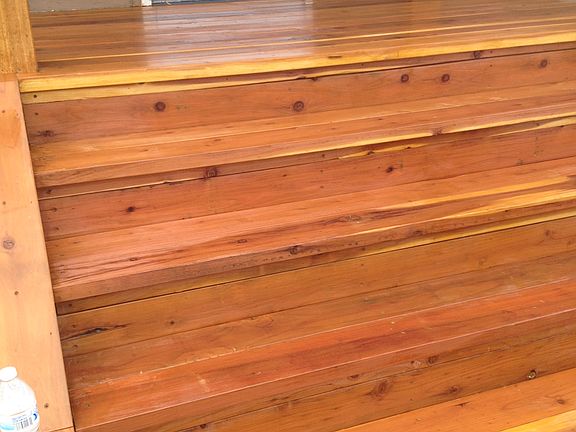 New redwood steps