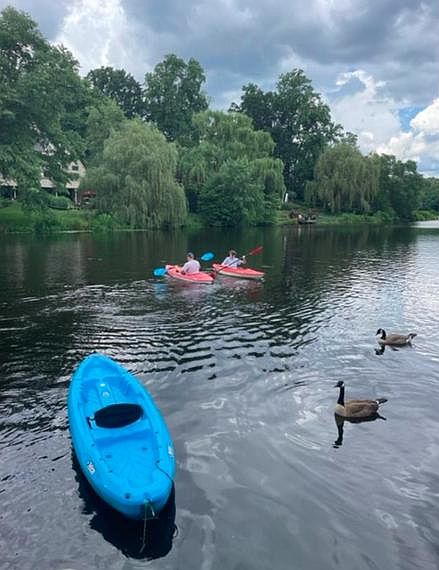 Kayaking steps away from your patio