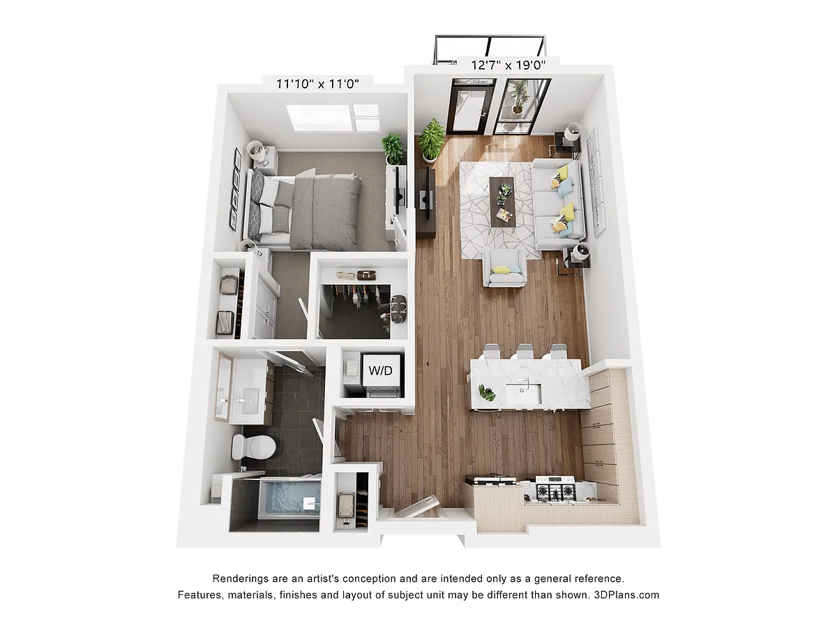 Floor plan 1X1 - 728