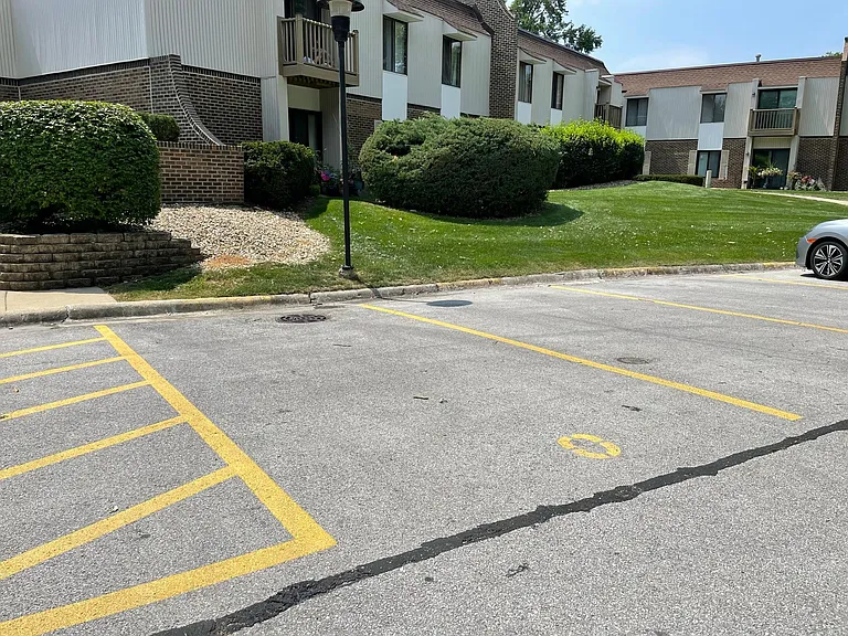 This is the assigned parking space, plus there is visitor parking near by