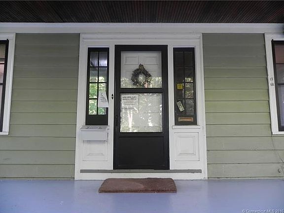 View of the front door, and...