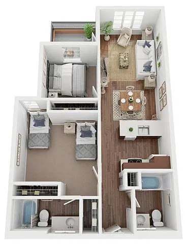 Floor plan 2X2 B9