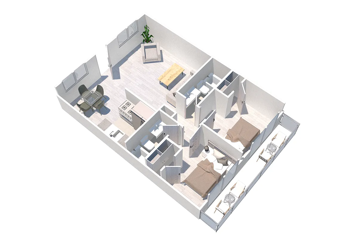 Floor plan Two Bedroom
