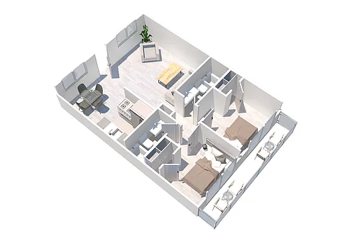 Floor plan Two Bedroom