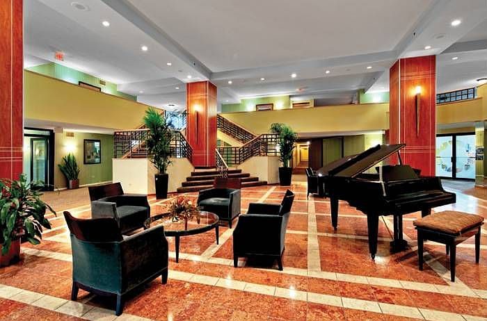 Two level lobby/clubhouse
