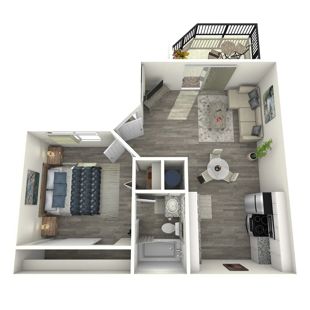 Floor plan 1 Bed 1 Bath