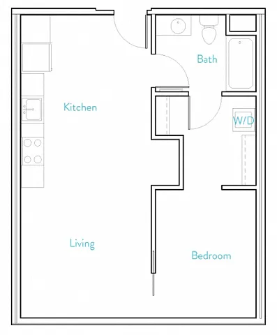 Floor plan 1 Bedroom A
