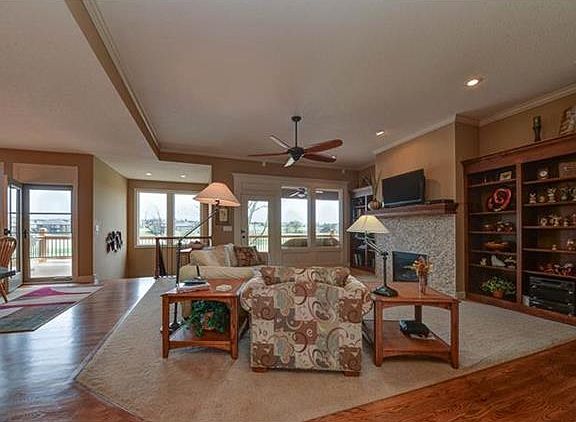 Amazing views of the golf course and water from the Great Room.