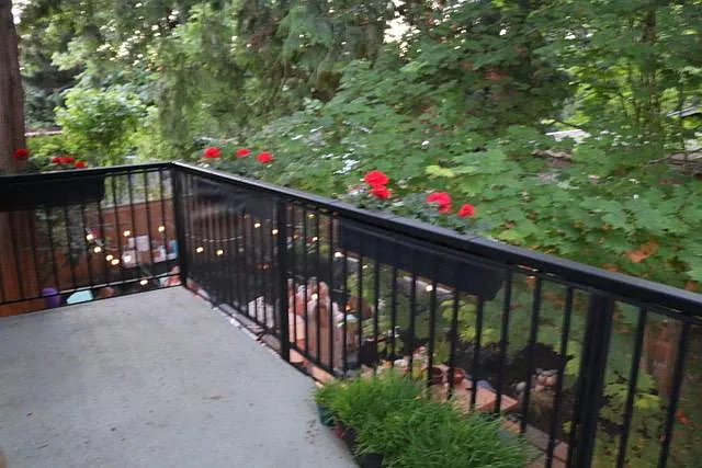 Master Bedroom deck overlooking backyard