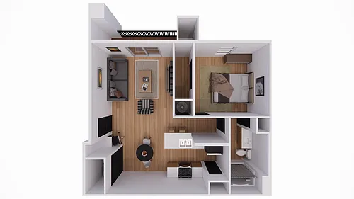Floor plan The Pinnacle -1 Bedroom