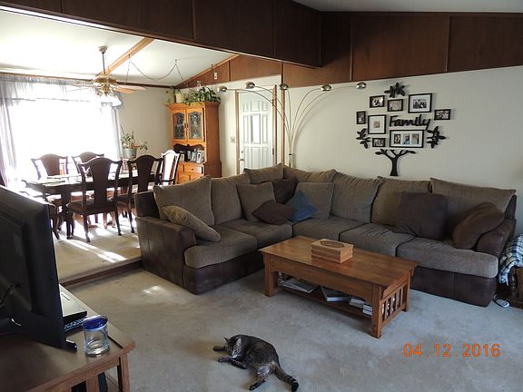Living room, door to garage