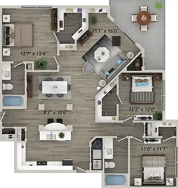 Three Bedroom Two Bath Floor Plan Three Bedroom Two Bath Floor Plan