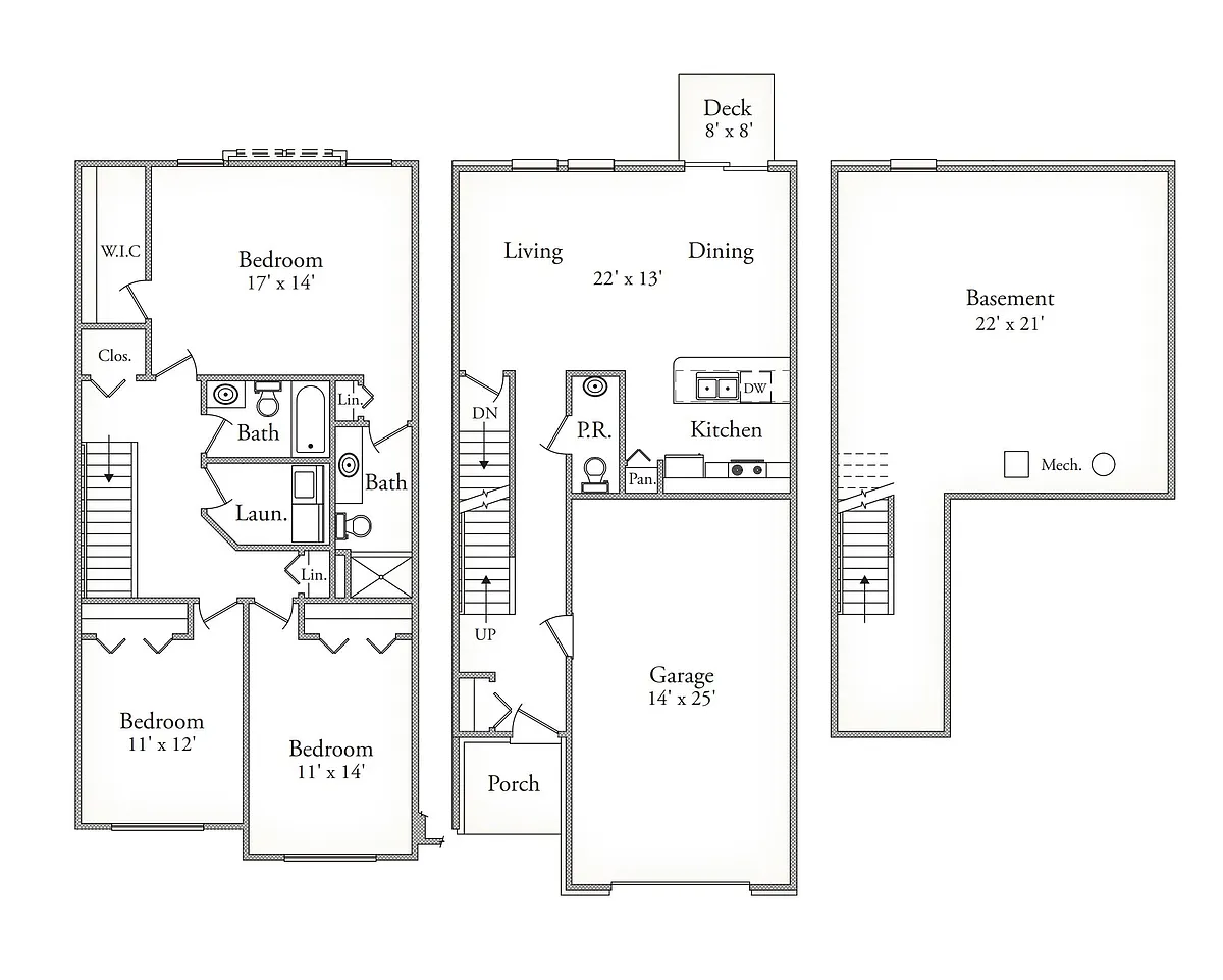 Floor plan Cedar II Townhome