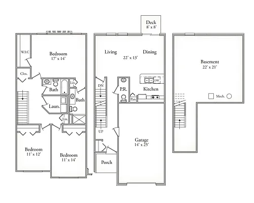 Floor plan Cedar II Townhome