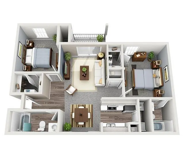 Floor plan Two Bedroom