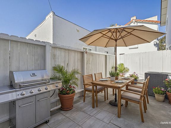 Private patio with digital staging