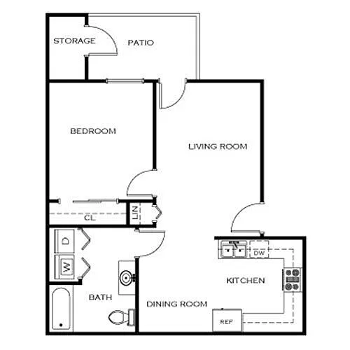 Floor plan 1 Bedroom