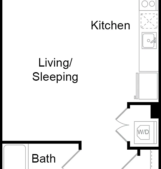 Serenity - S8.1 - 1 Beds - 1 Baths - 493 Sq. ft.