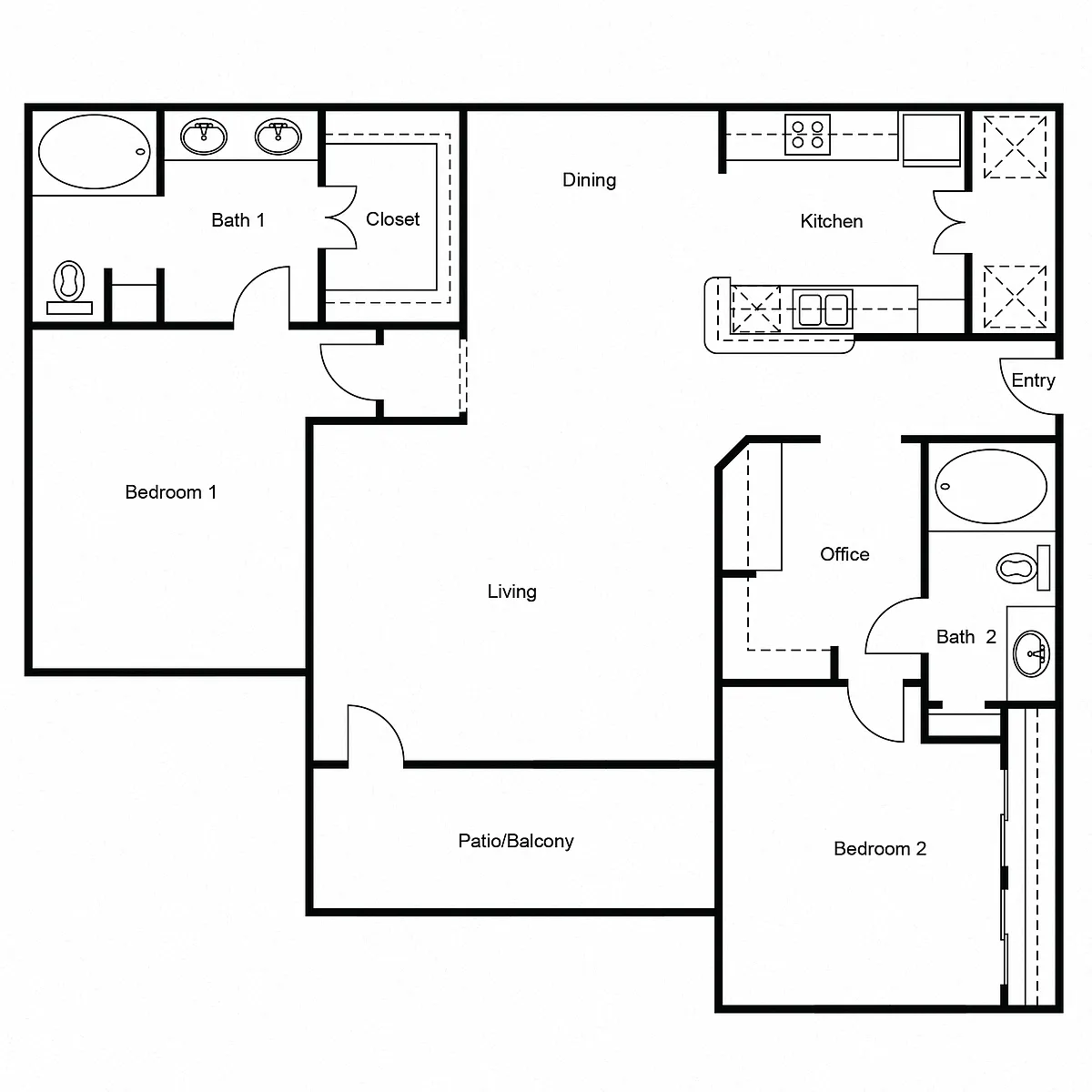 Floor plan 2B