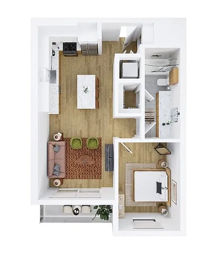 Floor plan 1X1 A