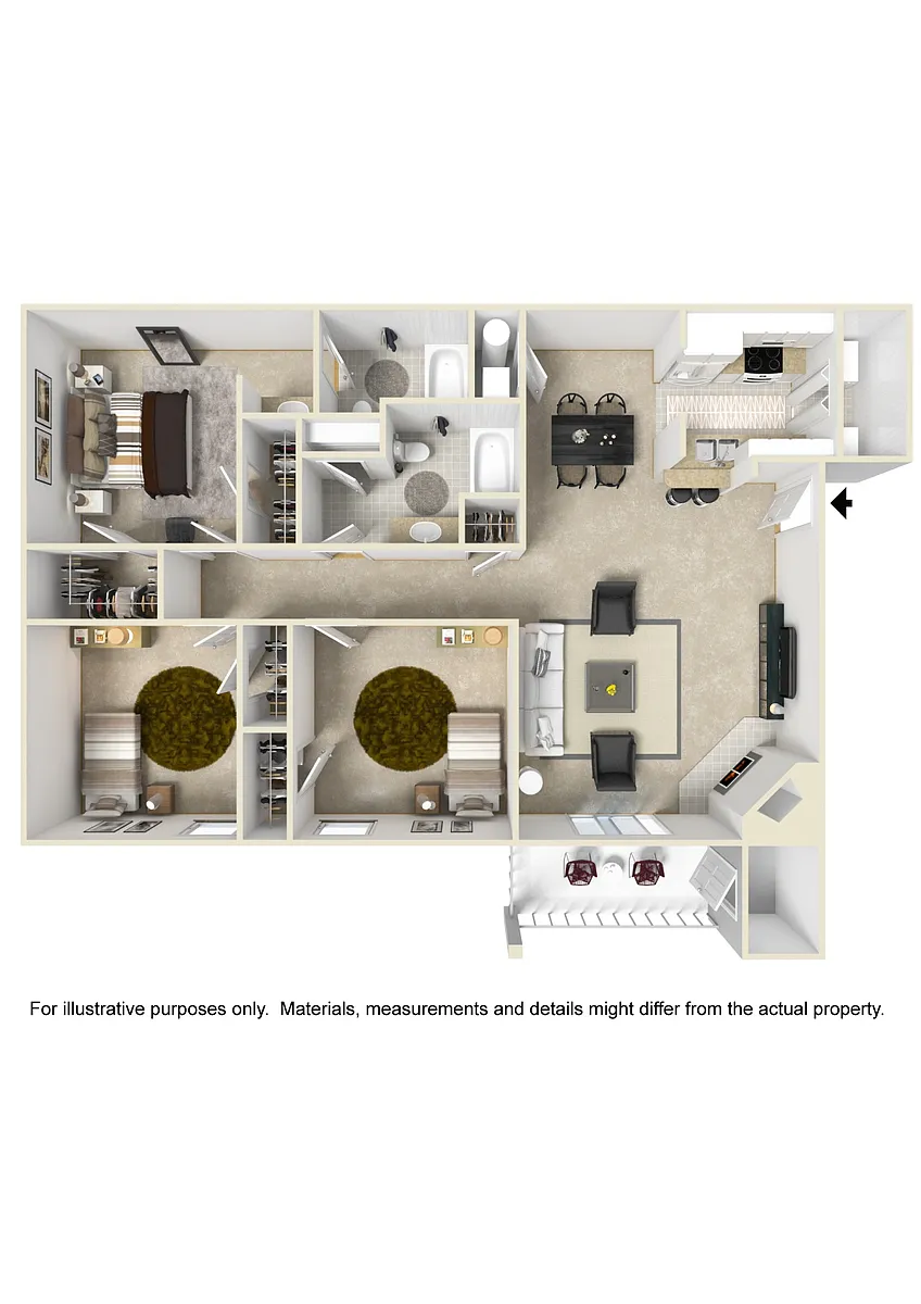 Floor plan Three Bedroom