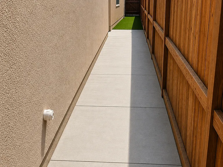 Entry to the property from the driveway. You will need to walk across the right side of the primary home