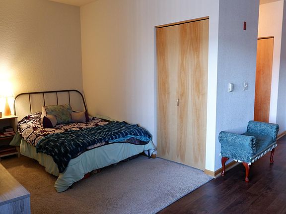 Bedroom Area, door to the right is the entrance