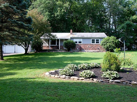 Front view with landscaping