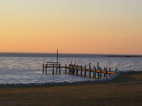 Private pier with boat lift