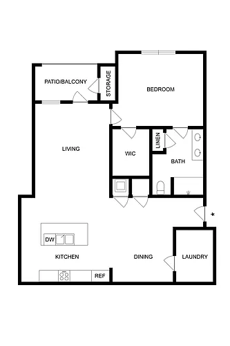 Floor plan 1 Bedroom Deluxe