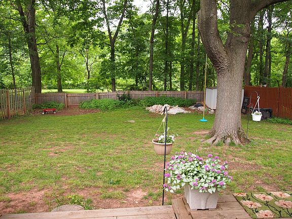 Private Backyard facing the woods