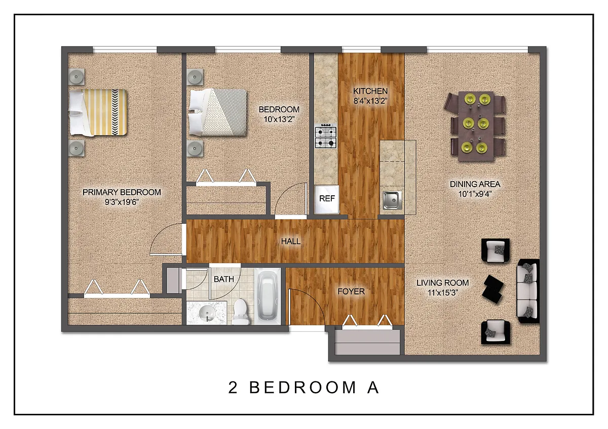 Floor plan Two Bedroom A