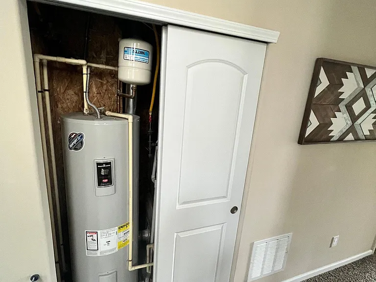water heater and furnace closet