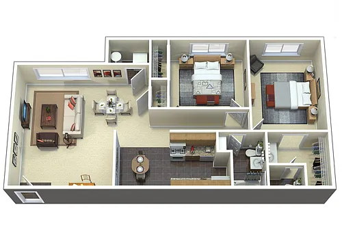Floor plan 2Bedroom 1.5Bathroom