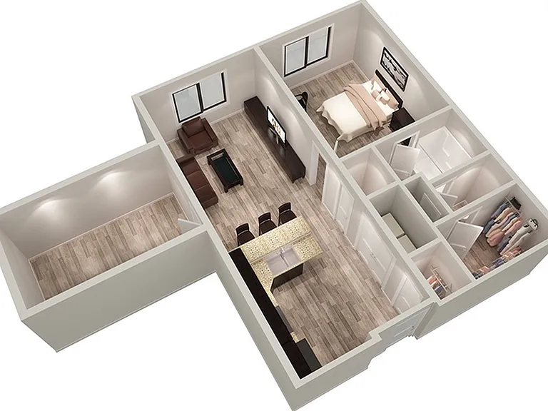 A2: 1 BED 1 BATH A2: 1 BED 1 BATH