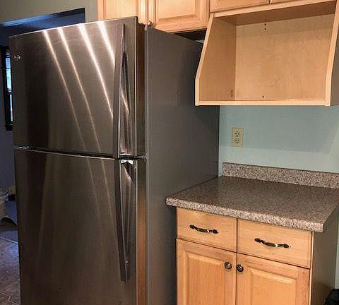 Kitchen-stainless steel fridge included