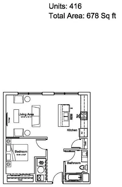 Floor plan 416-1B1B